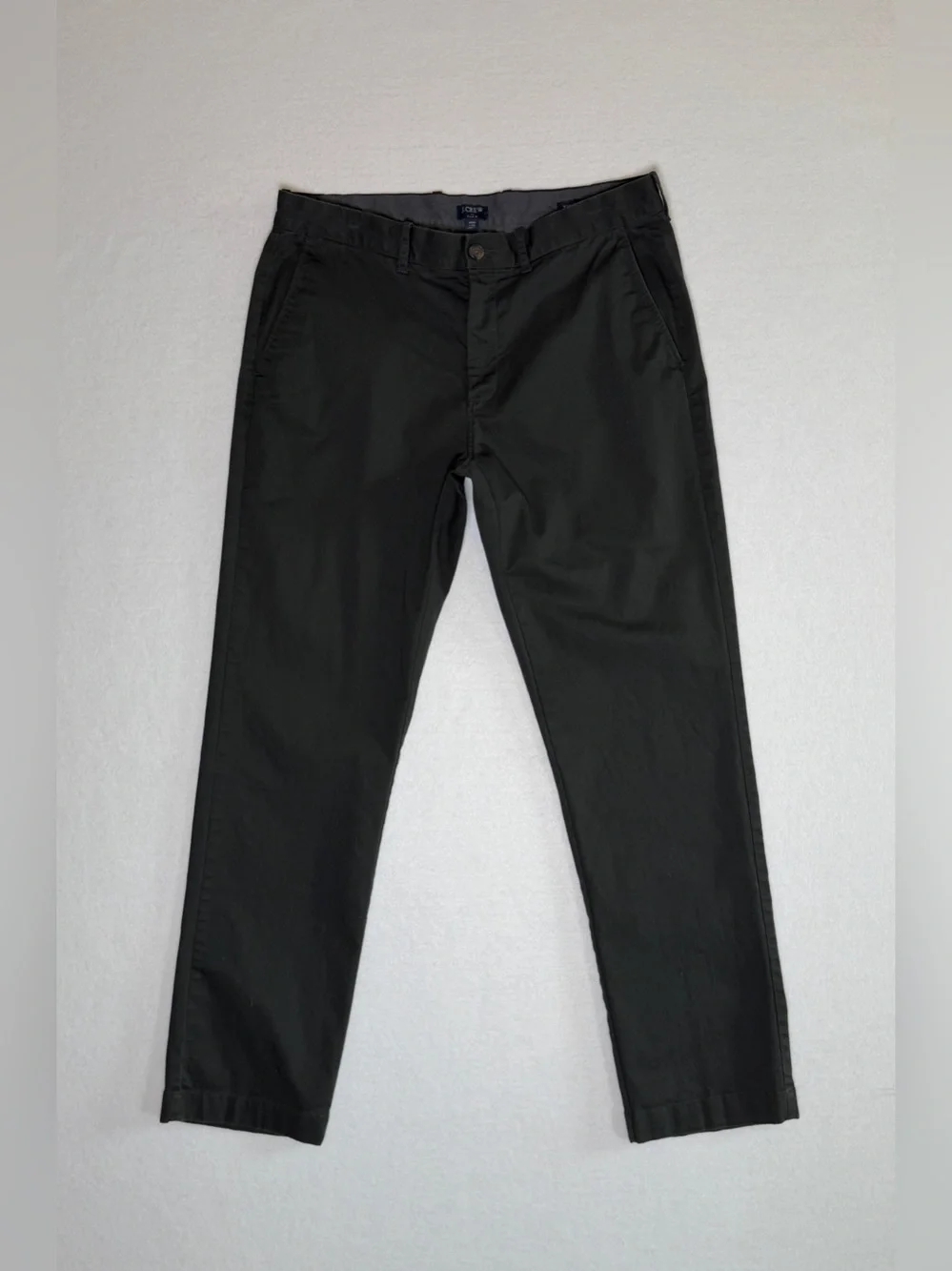 Men's J Crew Flex Chinos, Black, Straight Fit, Actual Size 33 X 30